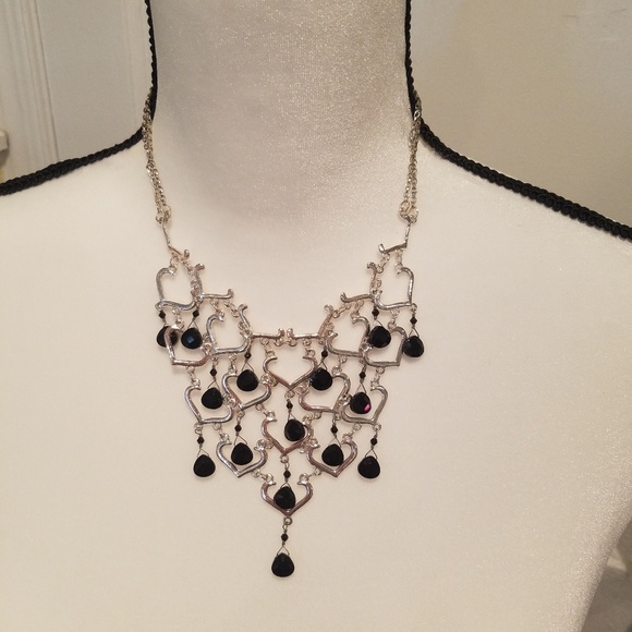 Jewelry - Black and Silver Chandelier Necklace